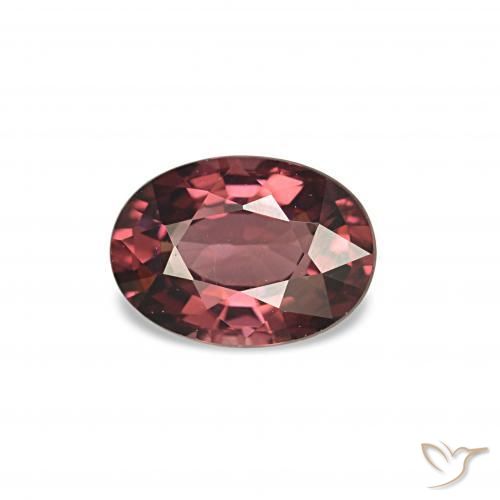 Granate rodolita Rojo oscuro natural de 1.06 ct, Corte Óvalo, VVS-VS