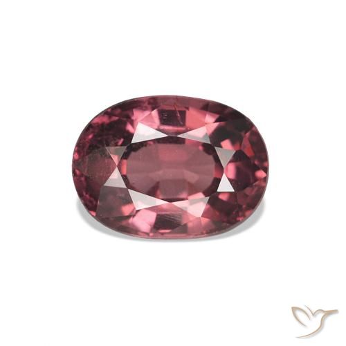 Granate rodolita Tono rojo frambuesa natural de 1.21 ct, Corte Óvalo, VS