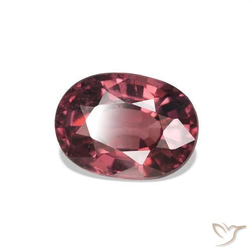 Granate rodolita Tono rojo frambuesa natural de 1.21 ct, Corte Óvalo, VS