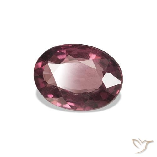 Granate rodolita Magenta intenso natural de 0.77 ct, Corte Óvalo, VS