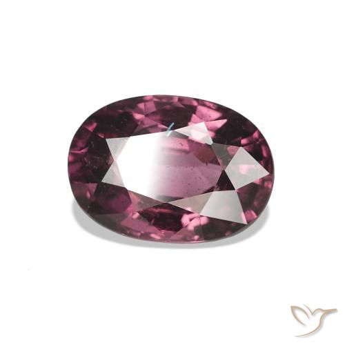 Granate rodolita púrpura natural de 1,23 ct, corte óvalo, VS