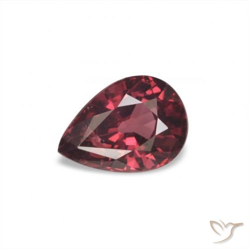 1.01ct Rojo vino intenso Granate rodolita, En forma de pera, VS-SI