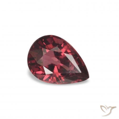 Granate rodolita Rojo vino intenso natural de 1.01 ct, En forma de pera, VS-SI