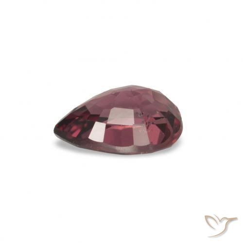 Granate rodolita Tono rojo púrpura natural de 0.91 ct, En forma de pera, VS