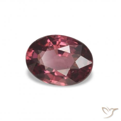Granate rodolita rojo natural de 1,06 ct, corte óvalo, VS-SI