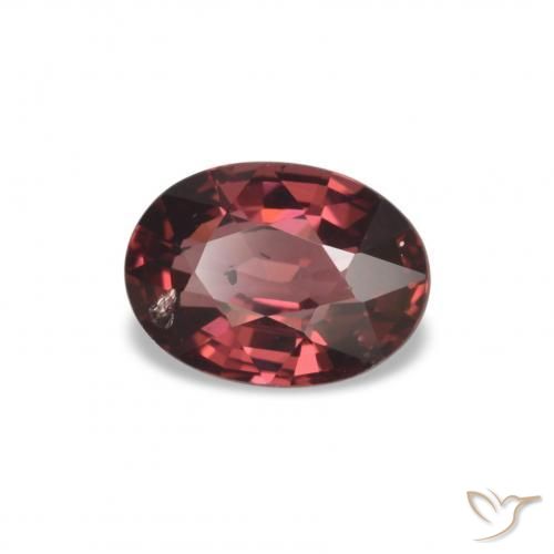 Granate rodolita rojo natural de 1,11 ct, corte óvalo, VS-SI