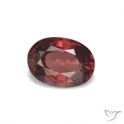 Granate rodolita Rojo escarlata intenso natural de 1.08 ct, Corte Óvalo, VS
