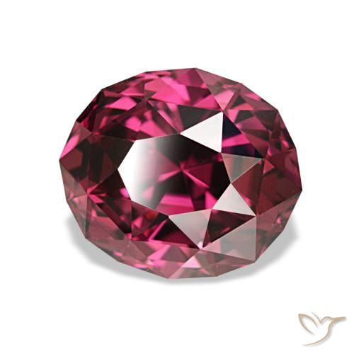 Granate rodolita Medium Dark-Red natural de 3.49 ct, Corte Óvalo, VVS