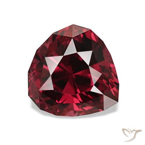 Granate rodolita Rojo frambuesa natural de 3.93 ct, En forma de pera, VVS