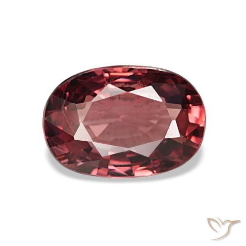 Granate rodolita rojo natural de 0,96 ct, corte óvalo, VS-SI