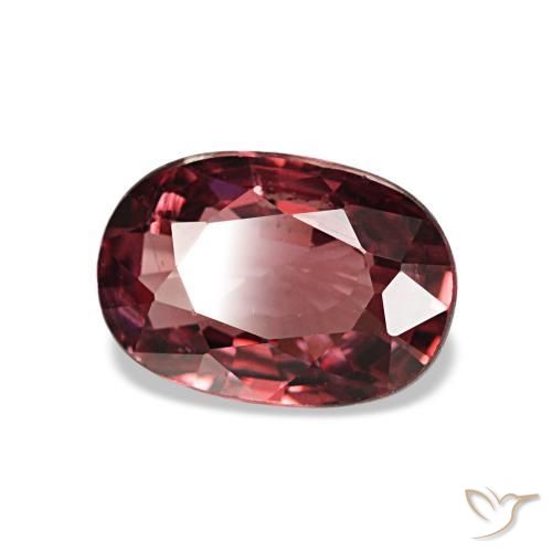 Granate rodolita rojo natural de 0,96 ct, corte óvalo, VS-SI