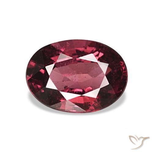 Granate rodolita rojo natural de 1,01 ct, corte óvalo, VS