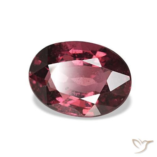 Granate rodolita rojo natural de 1,01 ct, corte óvalo, VS