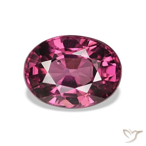 Granate rodolita rojo natural de 1,25 ct, corte óvalo, VS-SI