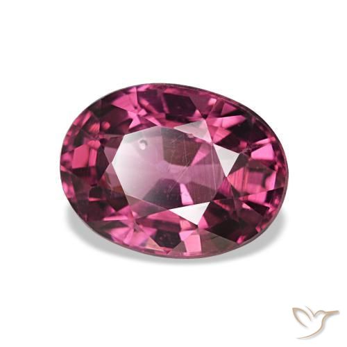 Granate rodolita rojo natural de 1,25 ct, corte óvalo, VS-SI