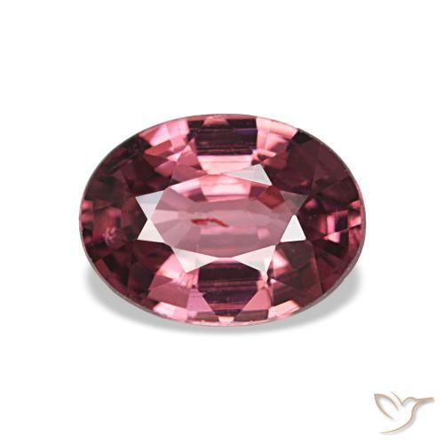 Granate rodolita rojo natural de 0,91 ct, corte óvalo, VS