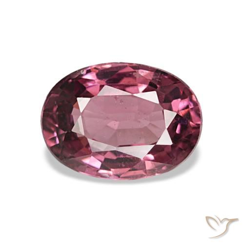 Granate rodolita rojo natural de 0,97 ct, corte óvalo, VS
