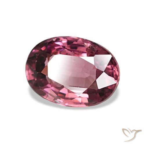Granate rodolita rojo natural de 0,97 ct, corte óvalo, VS