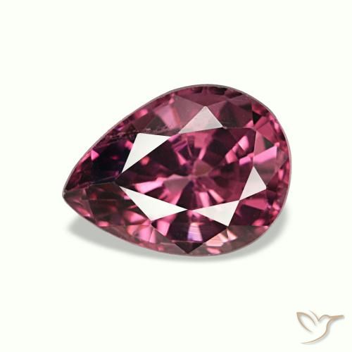 Granate rodolita púrpura de 0,90 ct, en forma de pera, VS