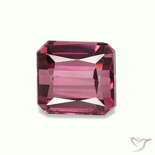 Granate rodolita púrpura natural de 1,40 ct, corte esmeralda, VVS-VS