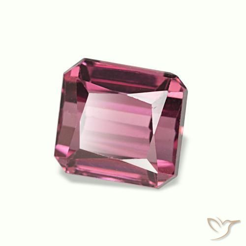 Granate rodolita púrpura natural de 1,40 ct, corte esmeralda, VVS-VS