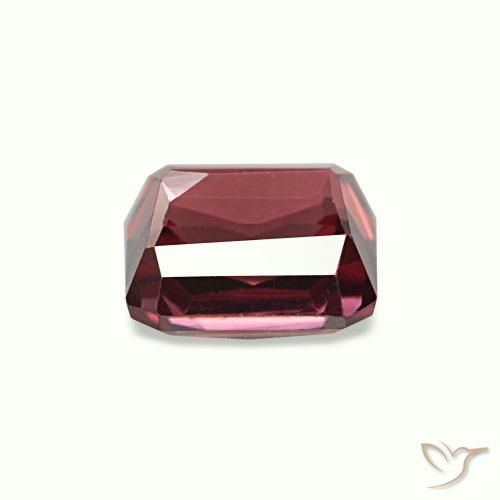 Granate rodolita rosa natural de 1,19 ct, corte esmeralda, VVS-VS