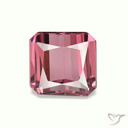 Granate rodolita rojo natural de 1,24 ct, corte esmeralda, VVS-VS