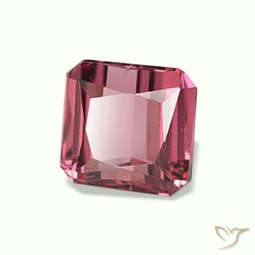 Granate rodolita rojo natural de 1,24 ct, corte esmeralda, VVS-VS