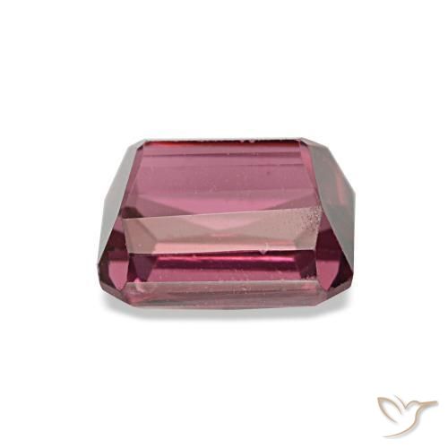 Granate rodolita rosa natural de 1,18 ct, corte esmeralda, VS