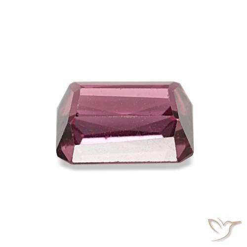 Granate rodolita rojo natural de 1,17 ct, corte esmeralda, VS