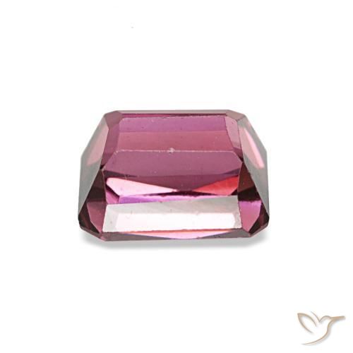 Granate rodolita rosa natural de 1,25 ct, corte esmeralda, VS
