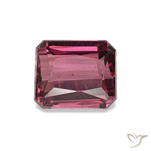 Granate rodolita rosa de 1,27 ct, corte esmeralda, VS