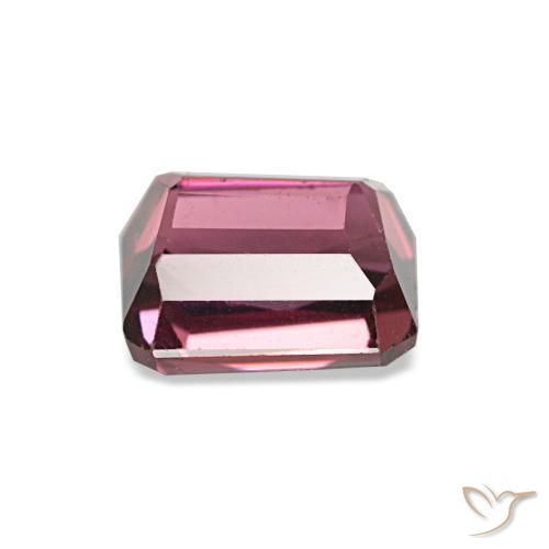 Granate rodolita rosa natural de 1,27 ct, corte esmeralda, VS