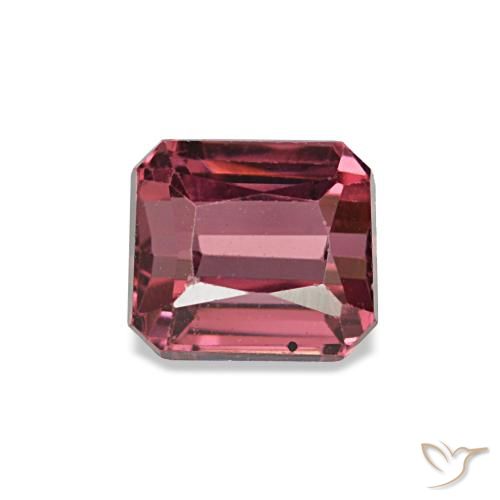 Granate rodolita rojo de 0,98 ct, corte esmeralda, VS