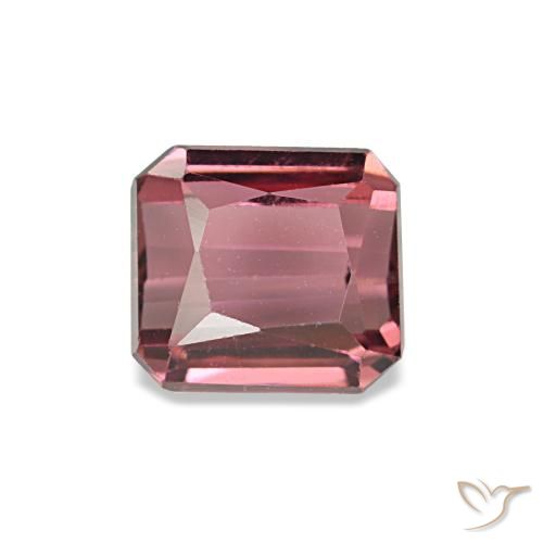 Granate rodolita rojo natural de 0,95 ct, corte esmeralda, VVS-VS