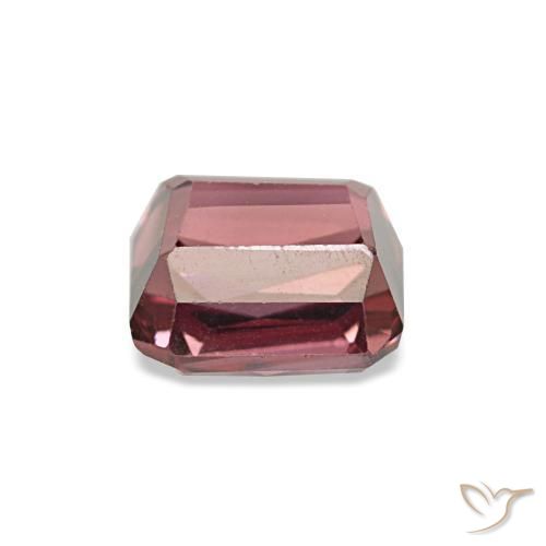 Granate rodolita rojo natural de 0,95 ct, corte esmeralda, VVS-VS