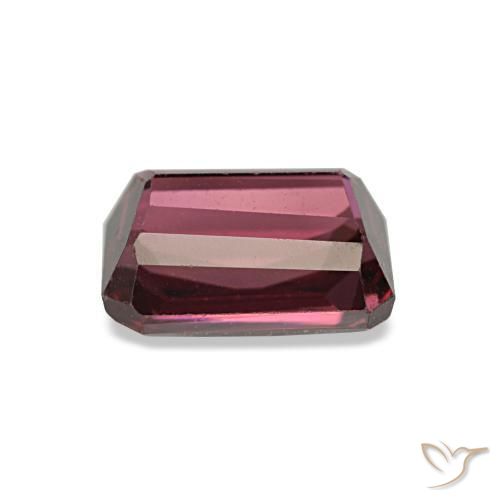 Granate rodolita rojo natural de 1,44 ct, corte esmeralda, VVS-VS