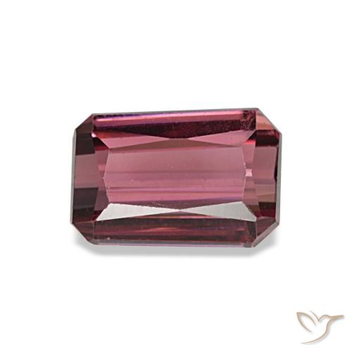 Granate rodolita rojo natural de 1,49 ct, corte esmeralda, VVS-VS