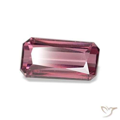 Granate rodolita rojo natural de 1,19 ct, corte esmeralda, VVS-VS