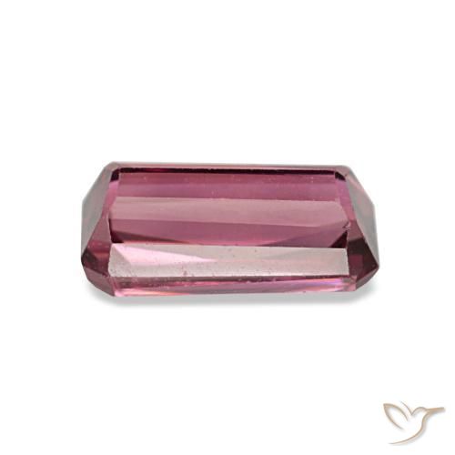 Granate rodolita rojo natural de 1,19 ct, corte esmeralda, VVS-VS