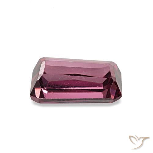 Granate rodolita rojo natural de 1,21 ct, corte esmeralda, VVS-VS
