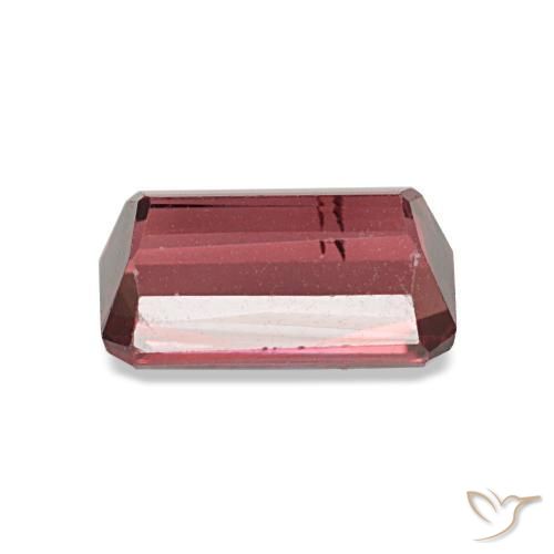 Granate rodolita rojo natural de 1,45 ct, corte esmeralda, VVS-VS