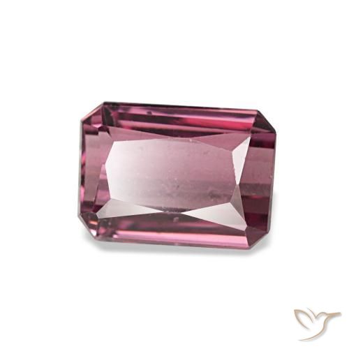Granate rodolita rojo natural de 1,31 ct, corte esmeralda, VVS-VS