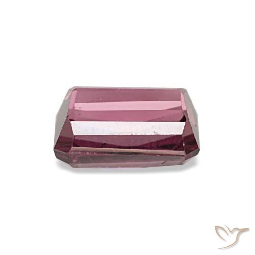 Granate rodolita rojo natural de 1,31 ct, corte esmeralda, VVS-VS