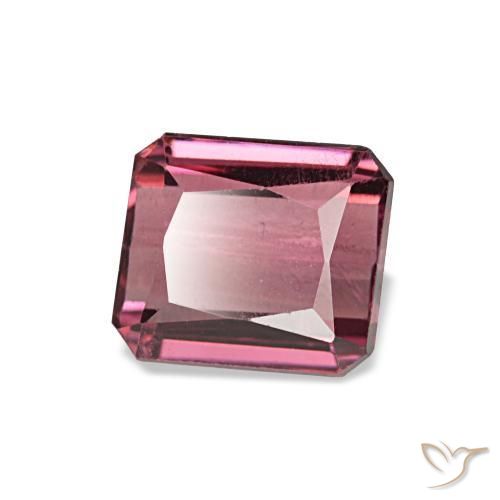 Granate rodolita rojo natural de 1,43 ct, corte esmeralda, VVS-VS