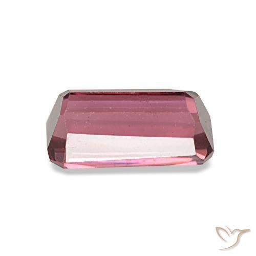 Granate rodolita rojo natural de 1,10 ct, corte esmeralda, VS