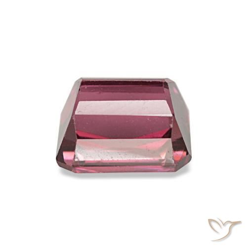 Granate rodolita rojo natural de 1,39 ct, corte esmeralda, VVS-VS