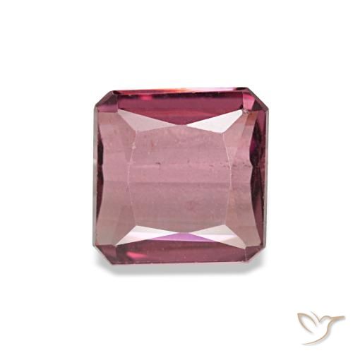 Granate rodolita rojo natural de 0,98 ct, corte esmeralda, VS