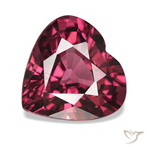 Granate rodolita púrpura natural de 4,25 ct, forma de corazón, VVS-VS