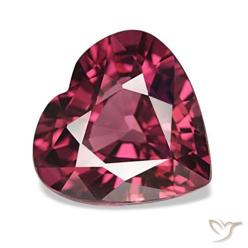 Granate rodolita púrpura natural de 4,25 ct, forma de corazón, VVS-VS